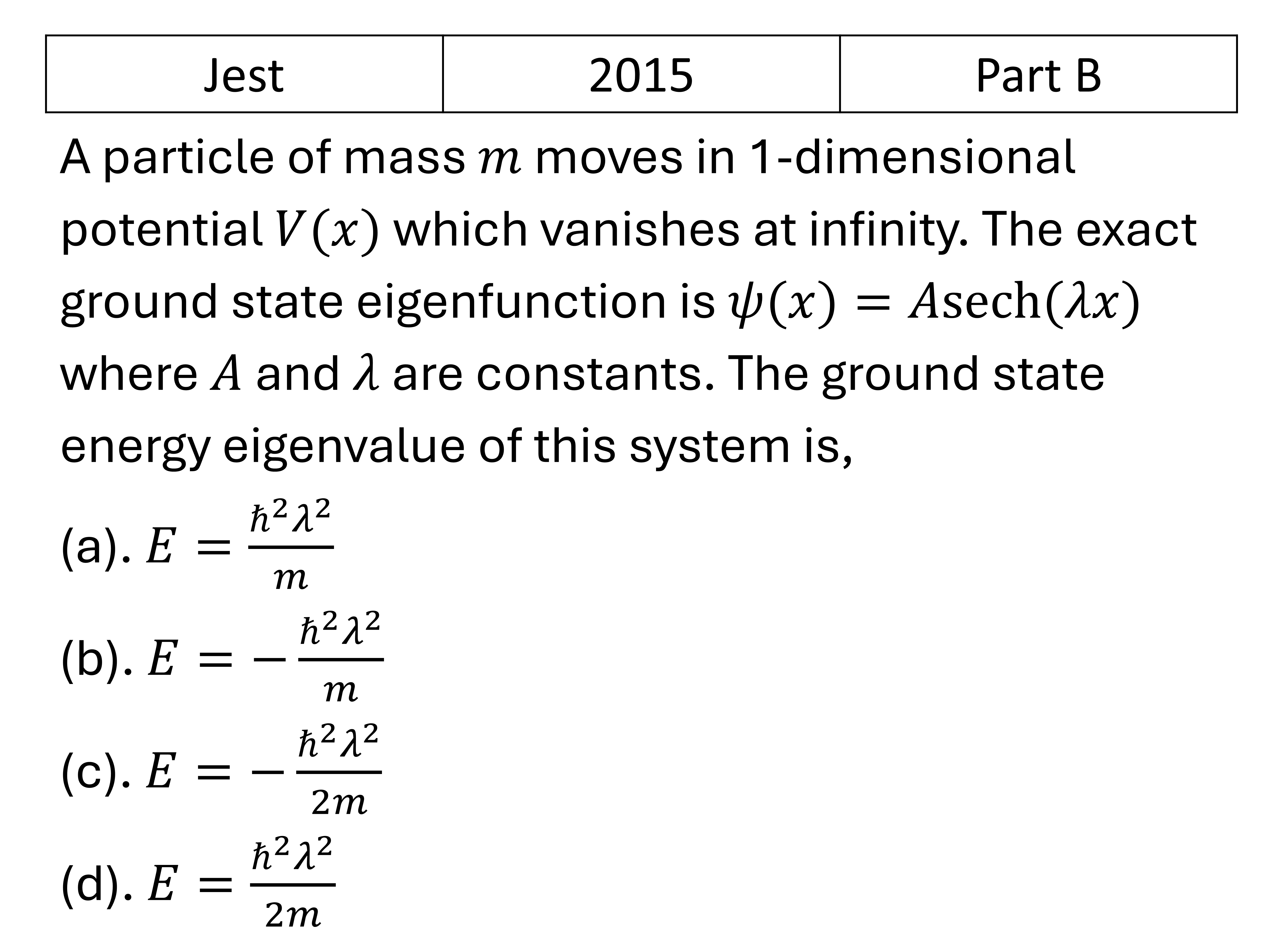 Question 1