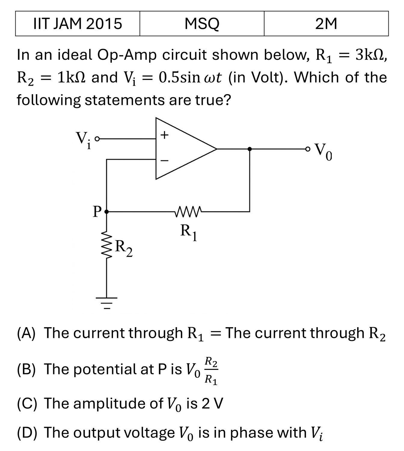 Question 1
