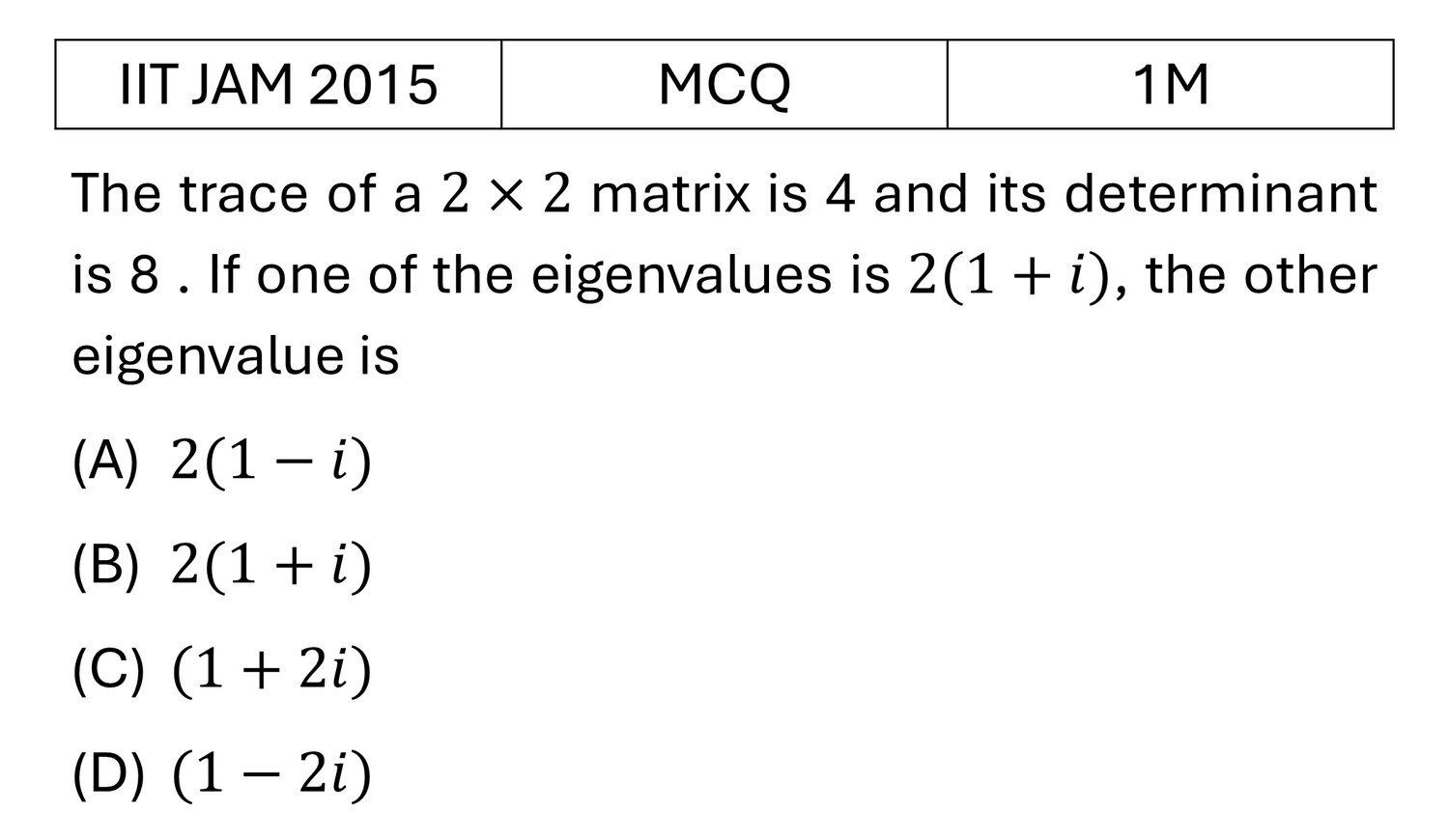 Question 1