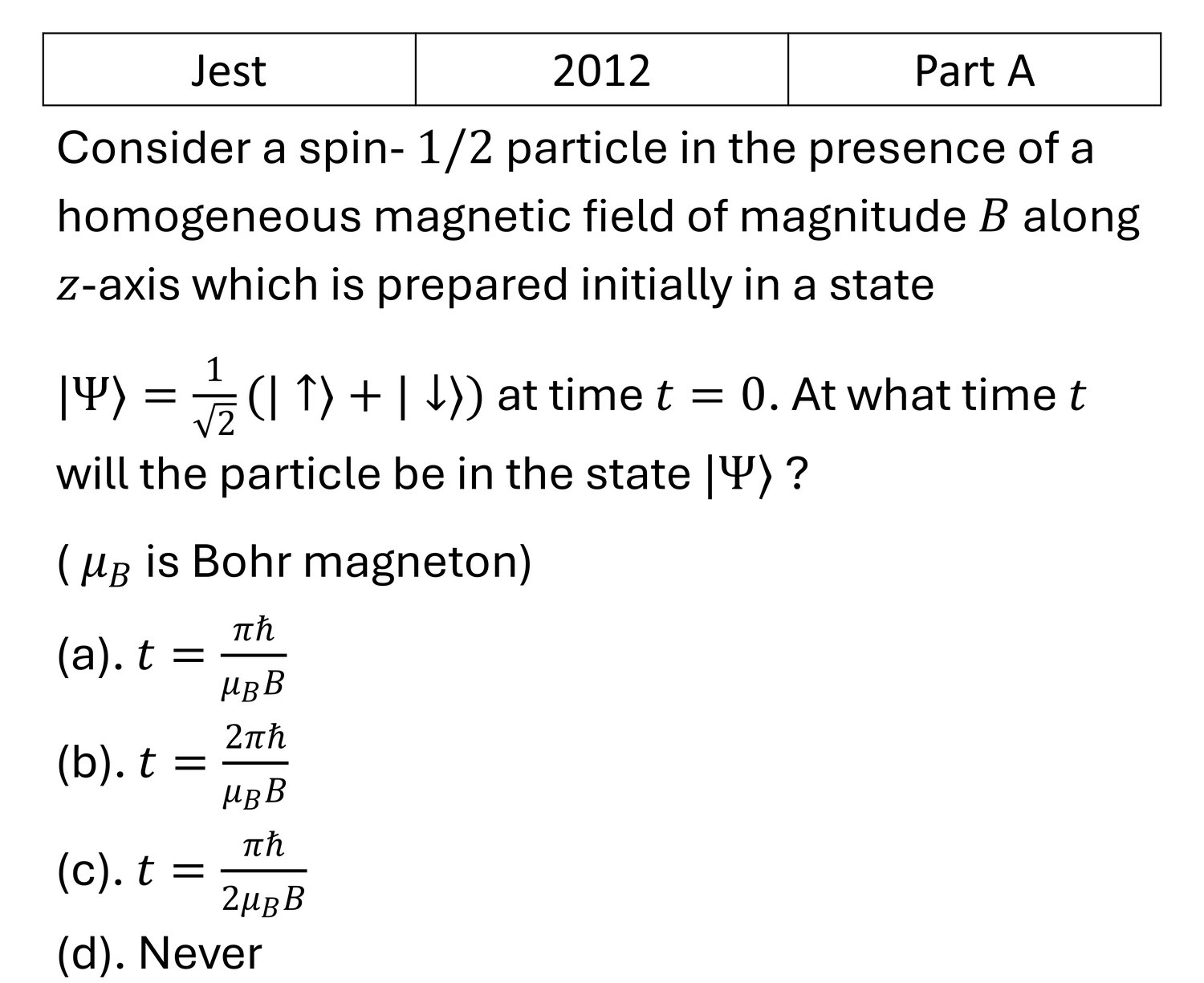 Question 3