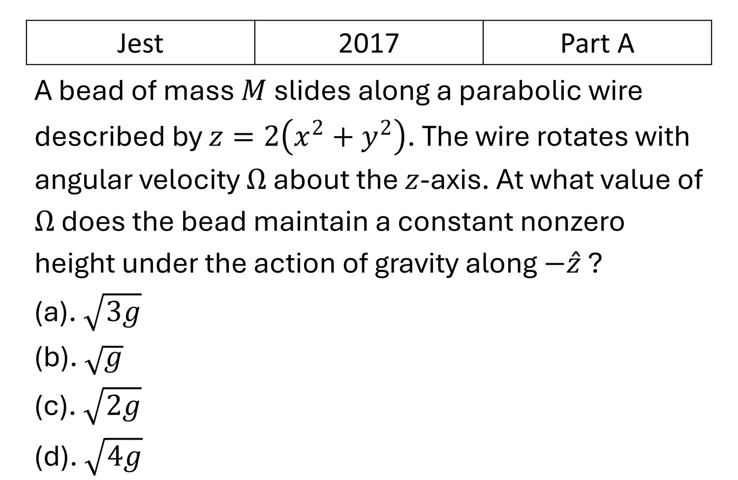 Question 7