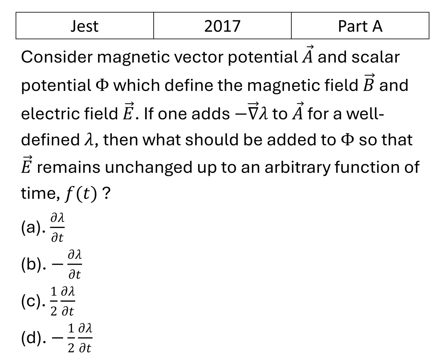 Question 1