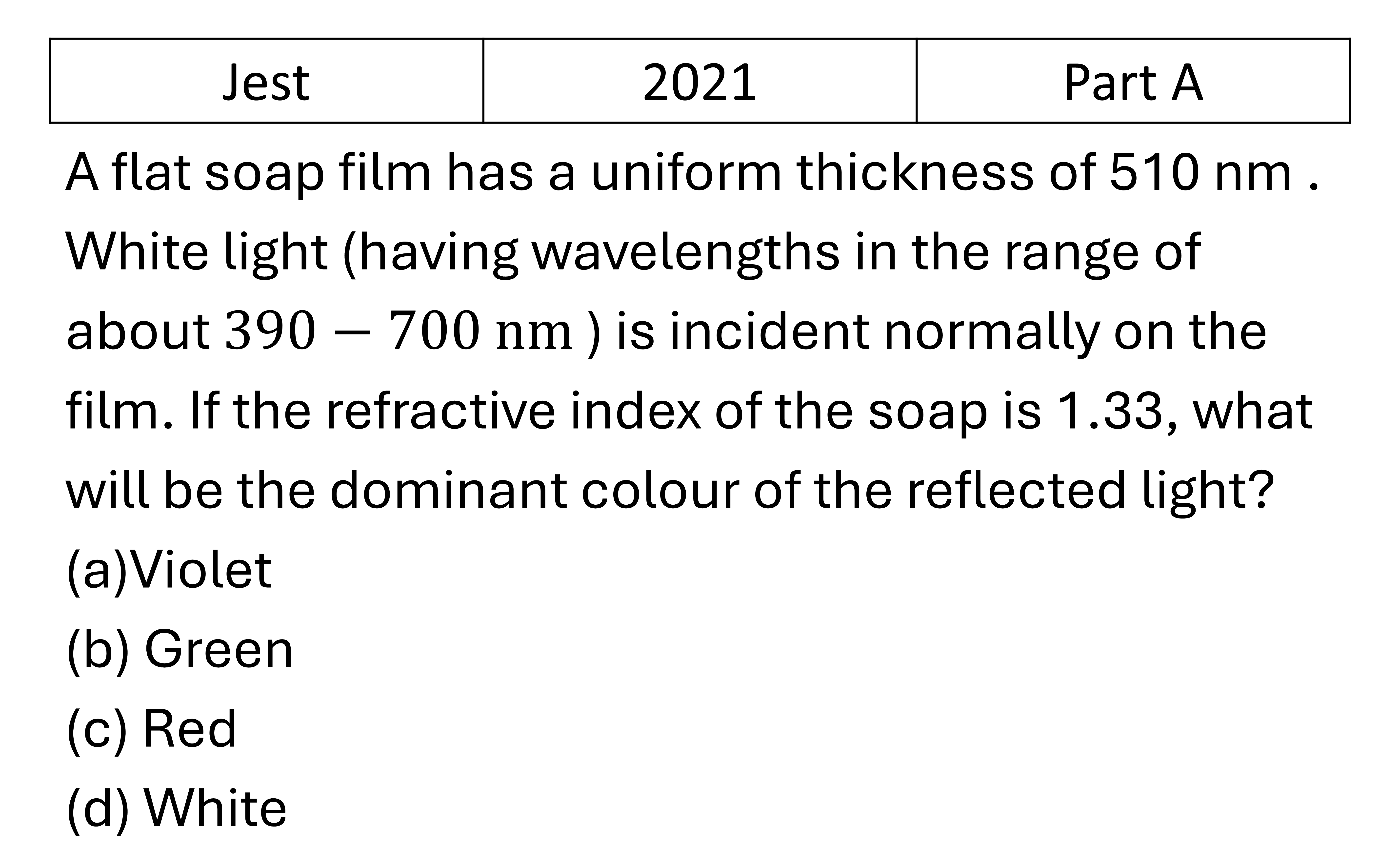 Question 7