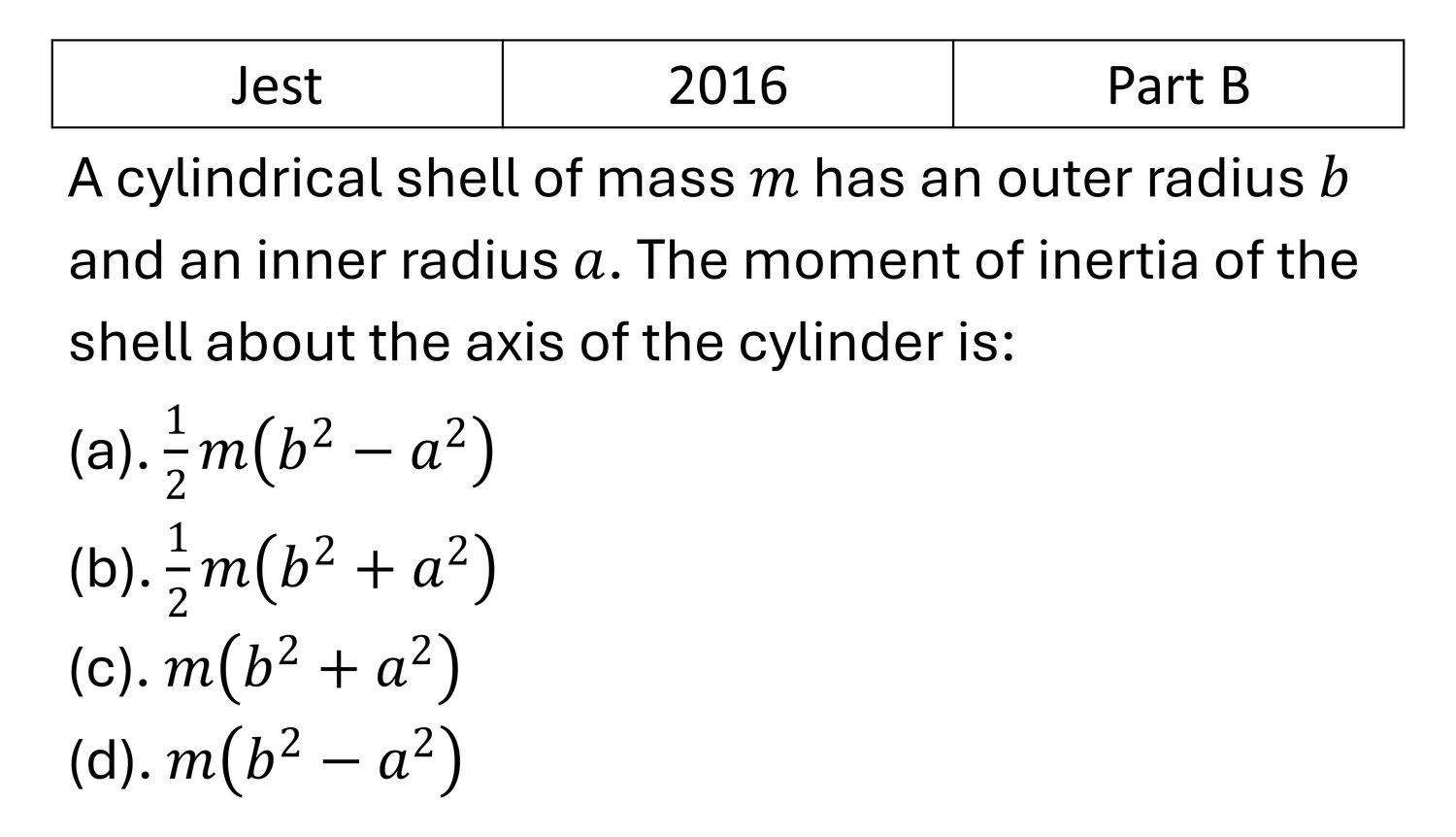 Question 1
