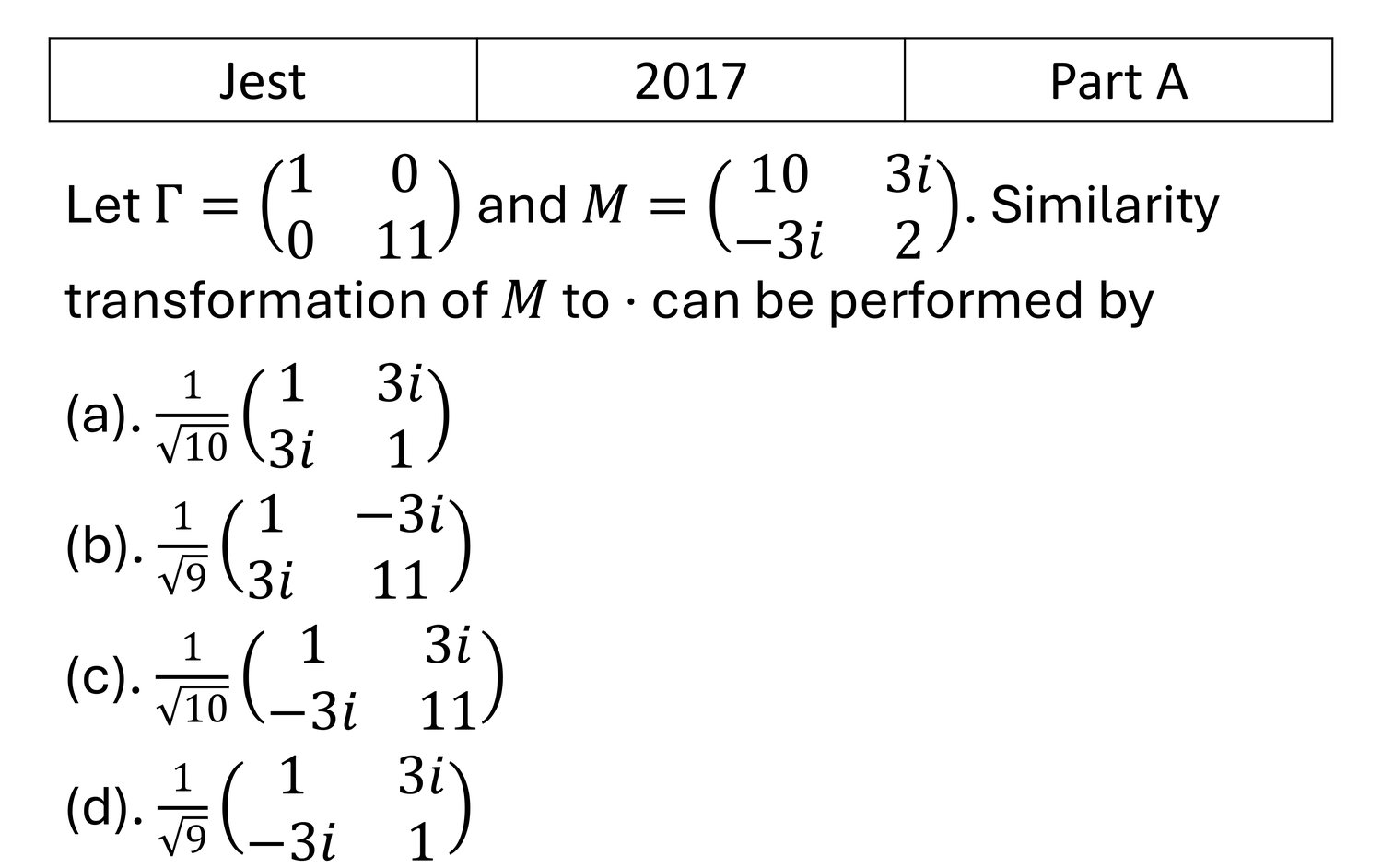 Question 3