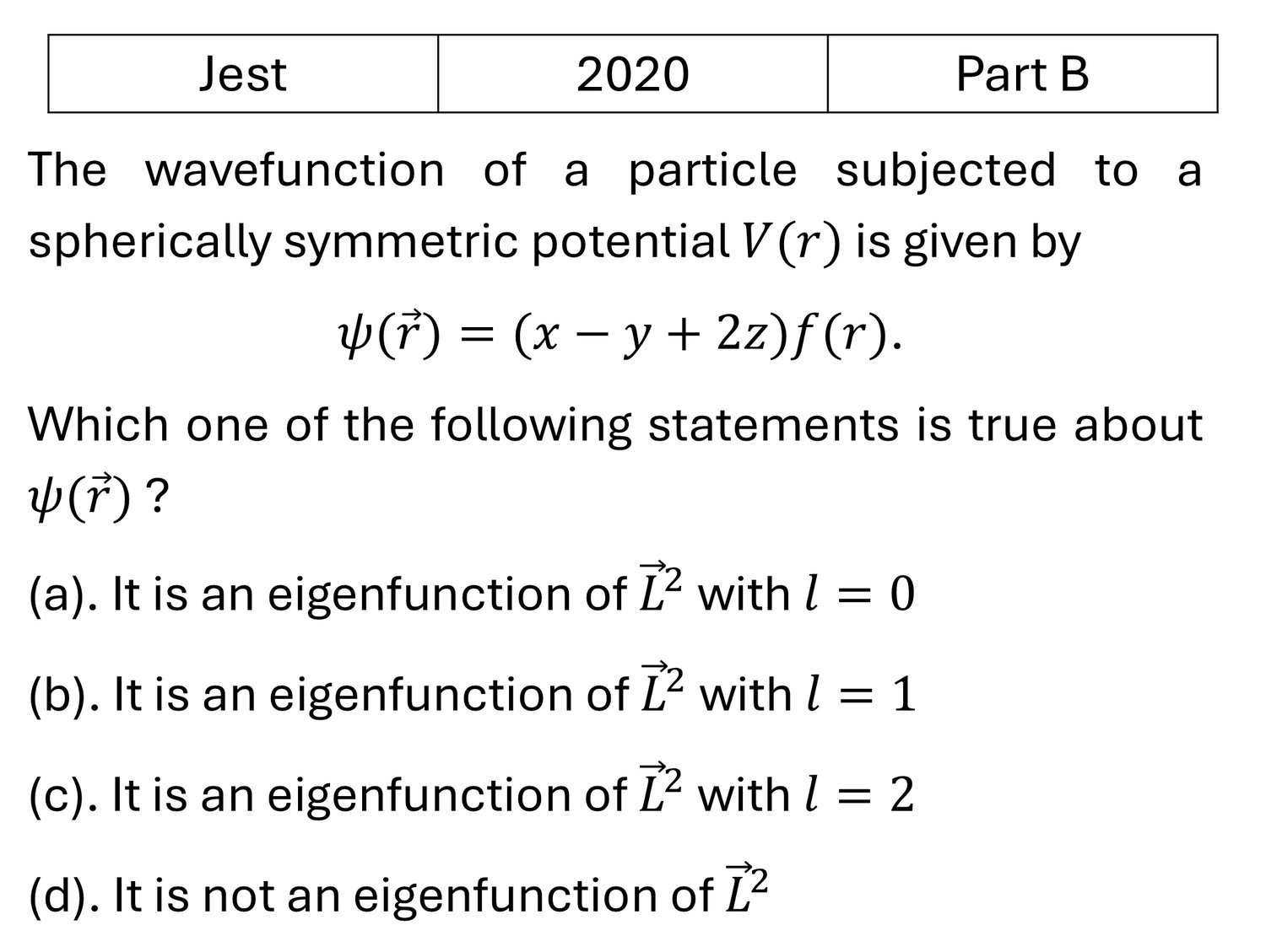 Question 20