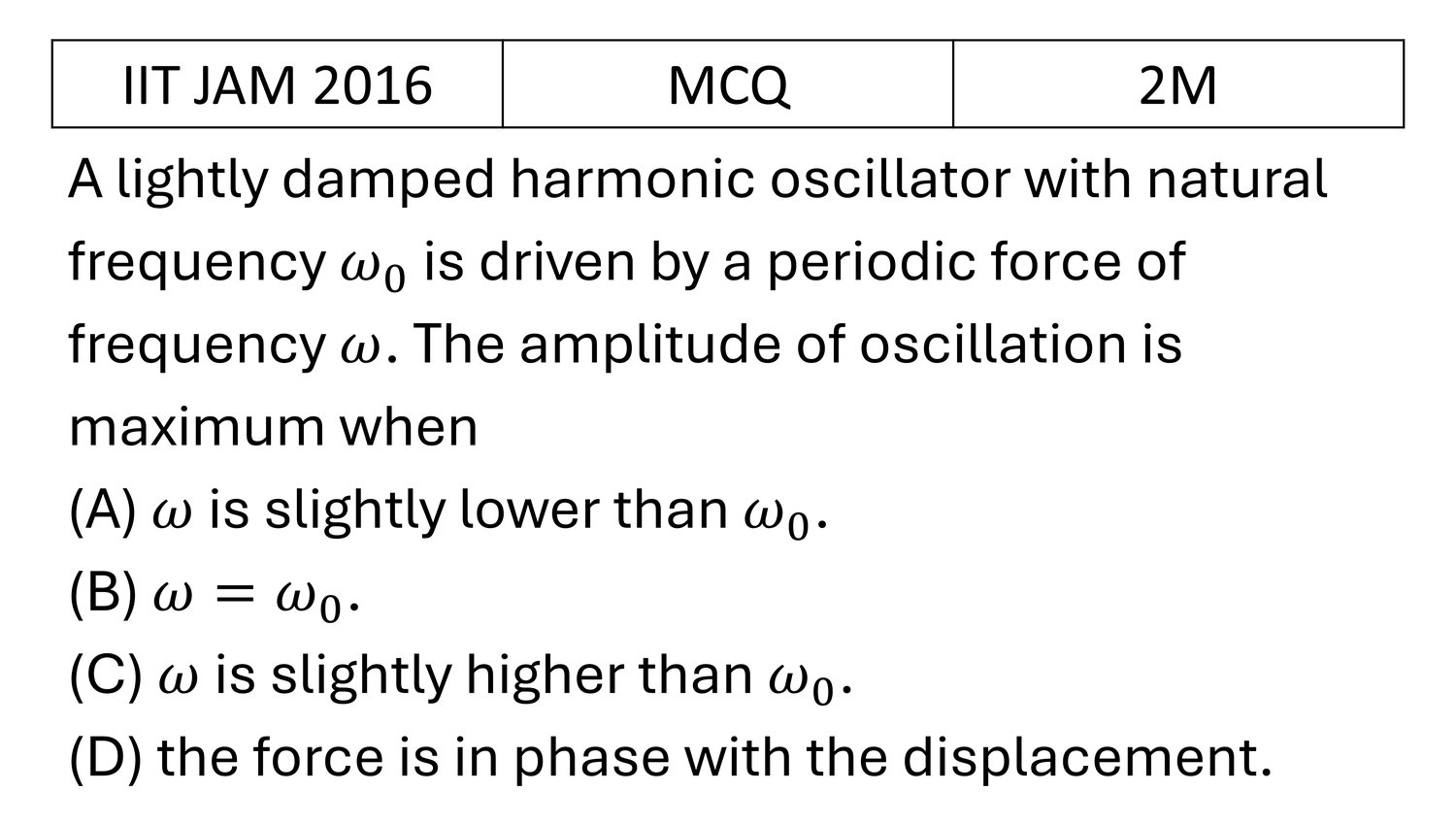 Question 1