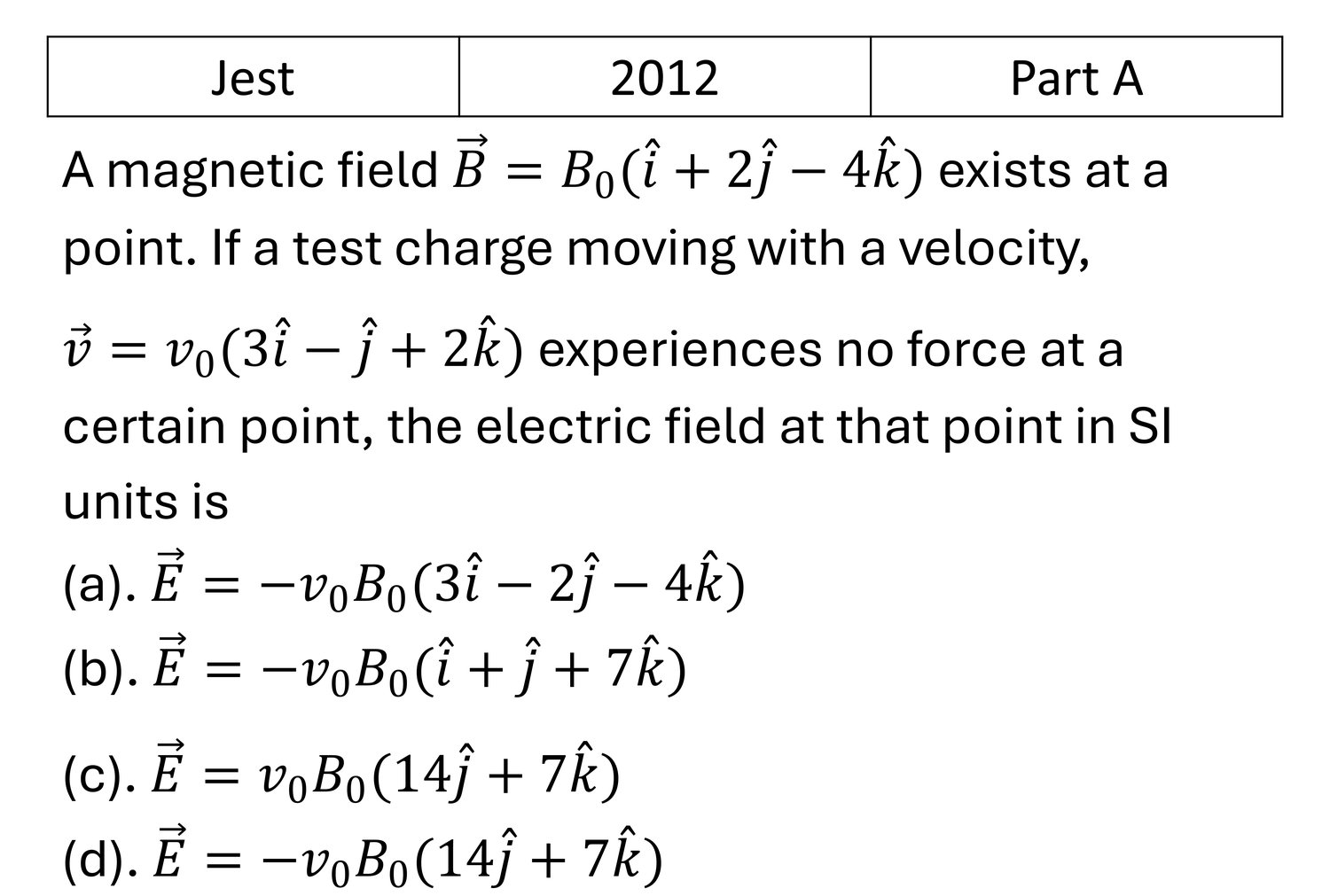 Question 1