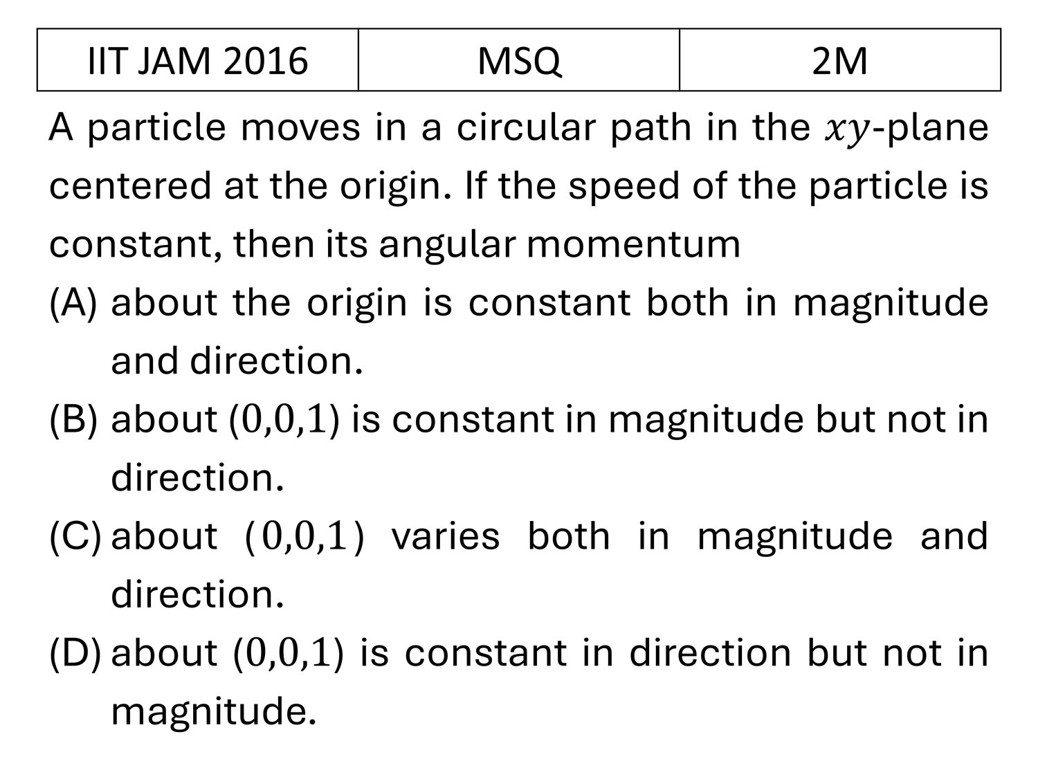 Question 3