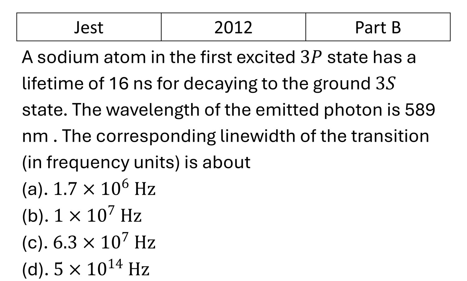 Question 6