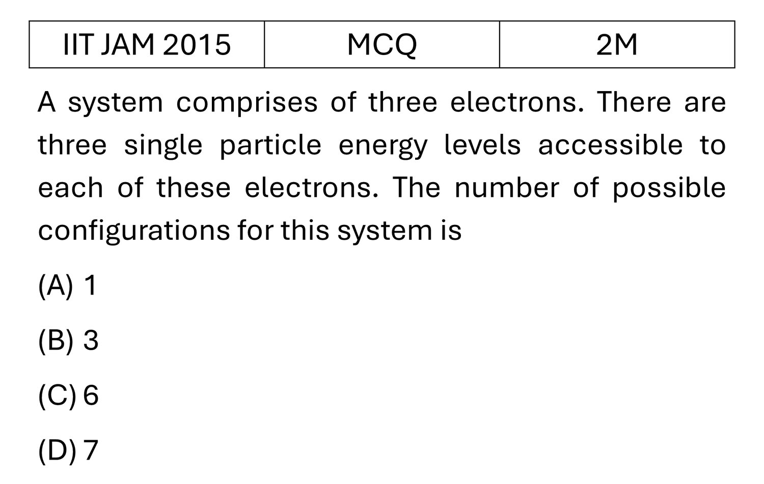 Question 1