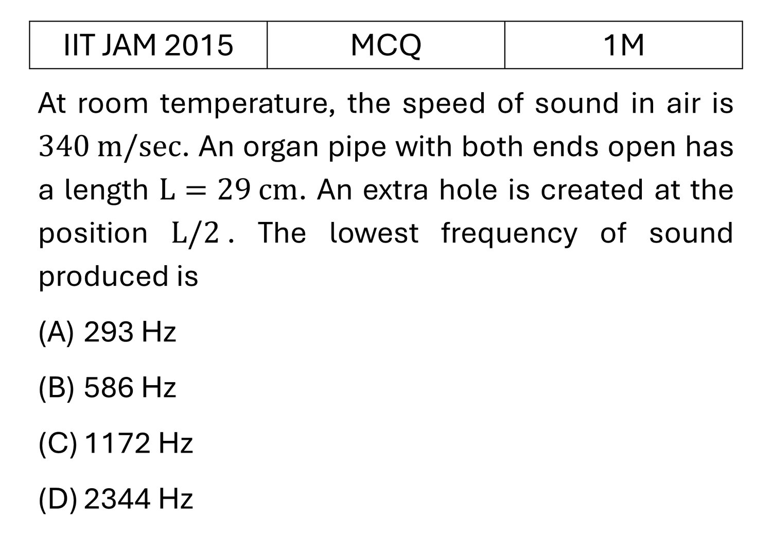 Question 1