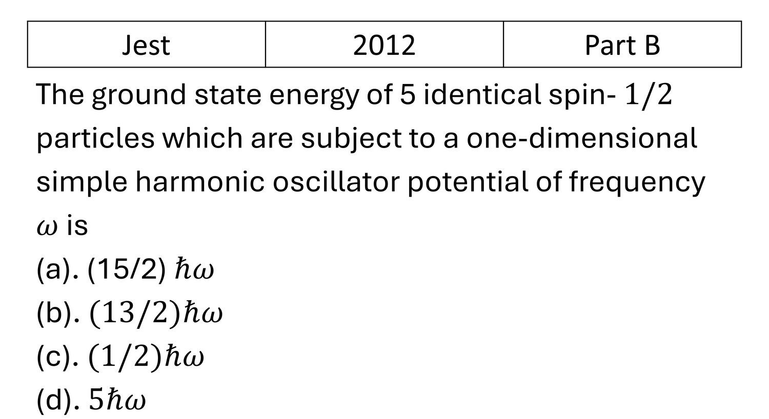 Question 1