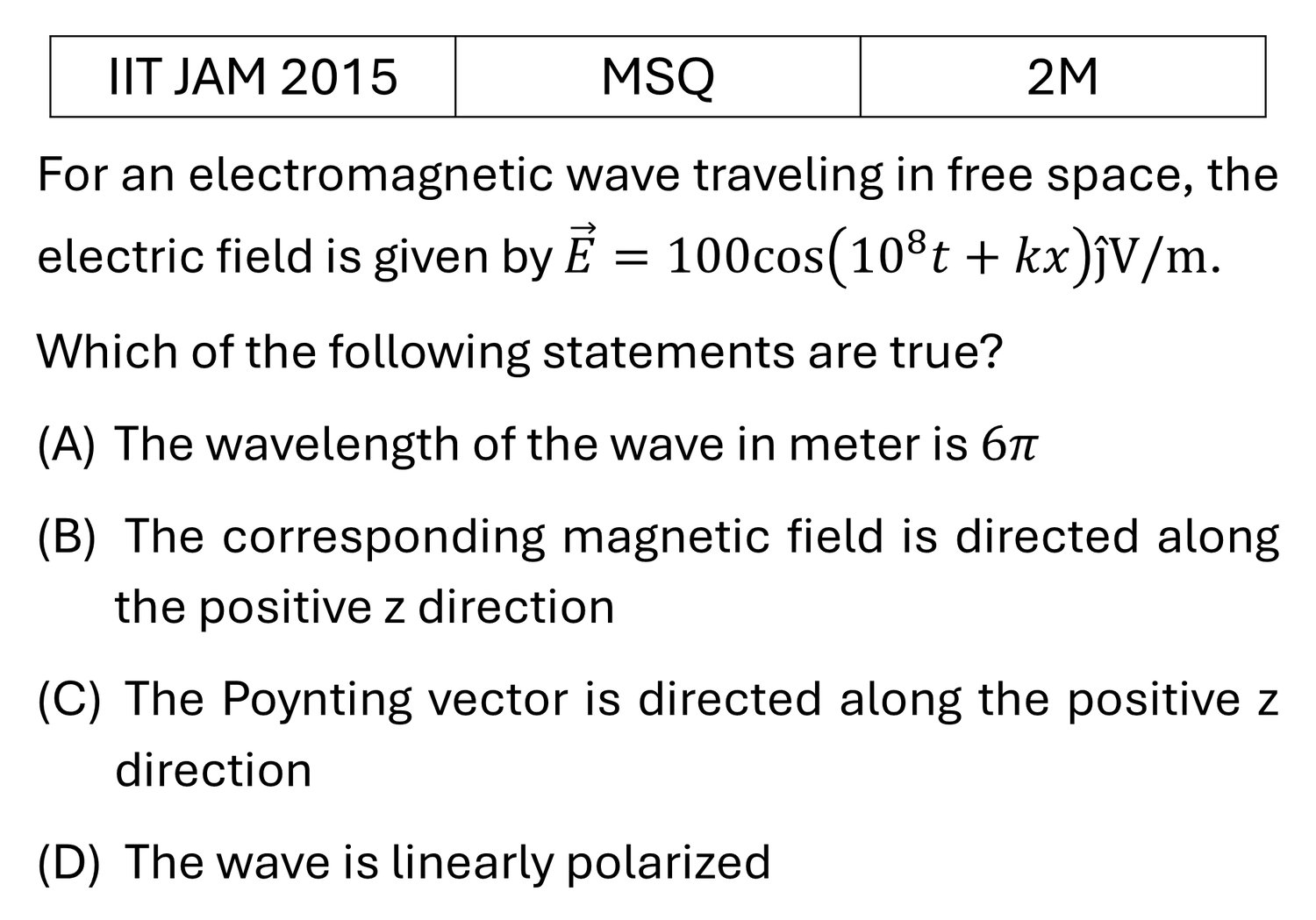 Question 1