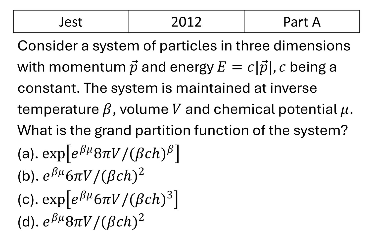 Question 1