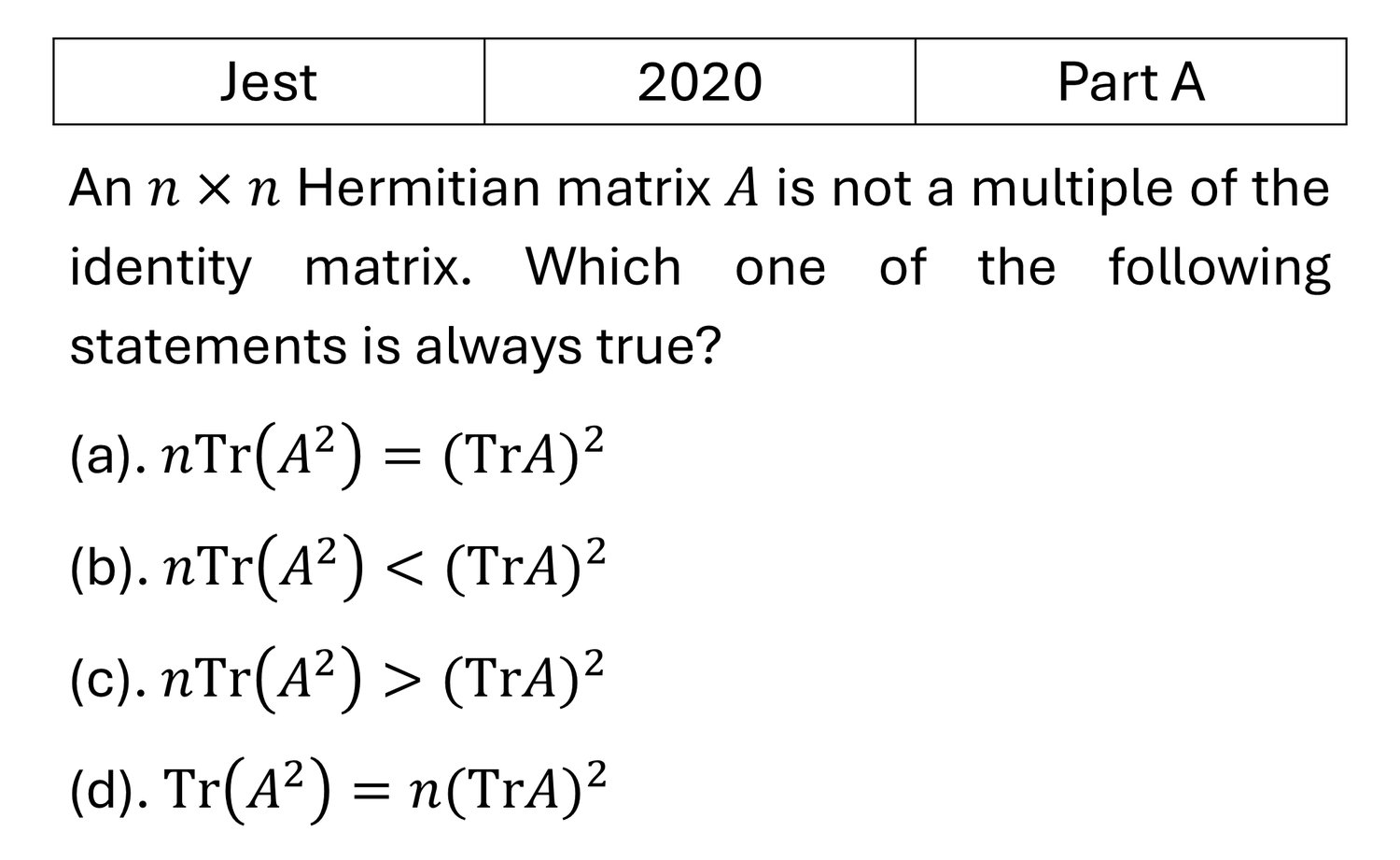 Question 8